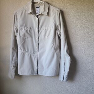Patagonia Men's Button-Down Shirt Light Beige/Cream Women's Size S